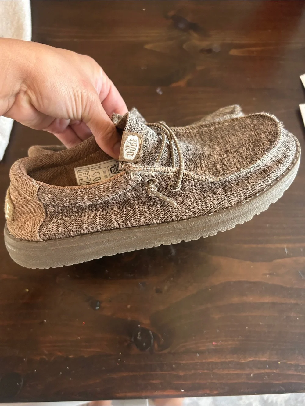 Hey Dude Men's Slip-On Loafers in Heathered Brown